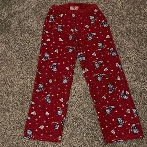 Hello kitty, snowboarding pajama pants